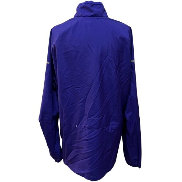Adidas ClimaProof Running Blue Half-Zip Pullover Jacket Windbreaker L Polyester - Picture 5 of 15